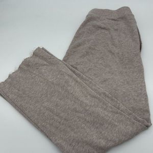 Victoria's Secret Sweat Pants Pull Up Strings Sz M Straight Leg Beige